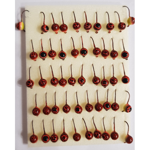 Мормышка  вольфрам шар 4 крашеный